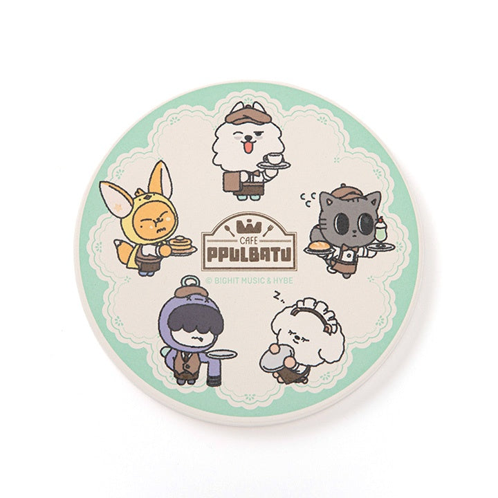 TXT - PPULBATU CAFE 2026 JAPAN OFFICIAL MD WHITE CROWNED STONE COASTER - COKODIVE
