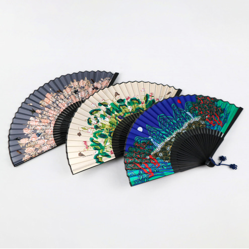 PREMIUM MINHWA BAMBOO COTTON-SILK FOLDING FAN - COKODIVE