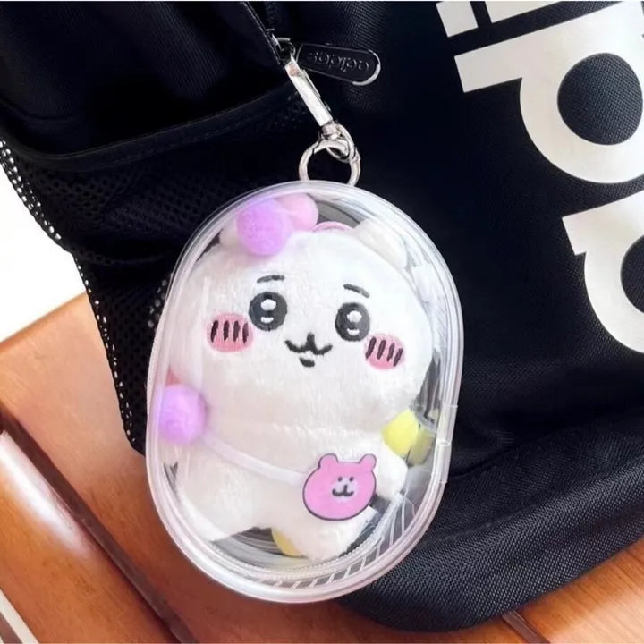 CLEAR PVC POUCH FOR 10CM PLUSH DOLL KEYRING - COKODIVE