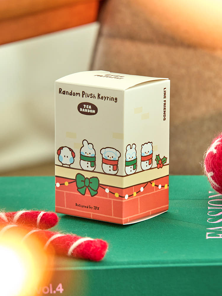 BT21 - MINI MININI PETIT HOLIDAY SNOWMAN RANDOM DOLL KEYRING