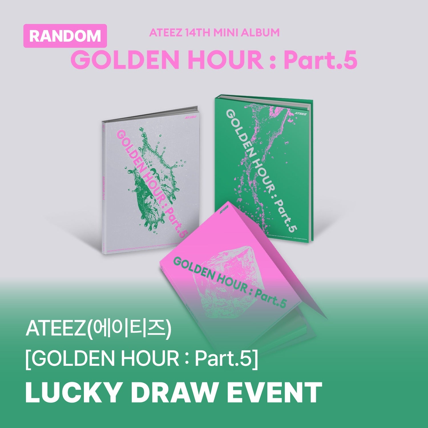 ATEEZ - GOLDEN HOUR : PART.5 14TH MINI ALBUM SOUNDWAVE 2ND LUCKY DRAW EVENT STANDARD RANDOM - COKODIVE