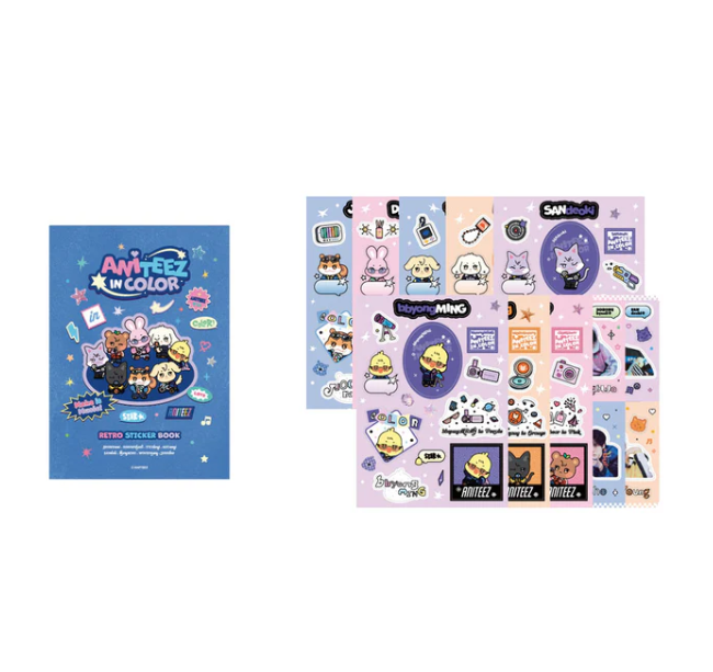 ATEEZ - ANITEEZ IN COLOR POP UP OFFICIAL MD RETRO STICKER BOOK - COKODIVE