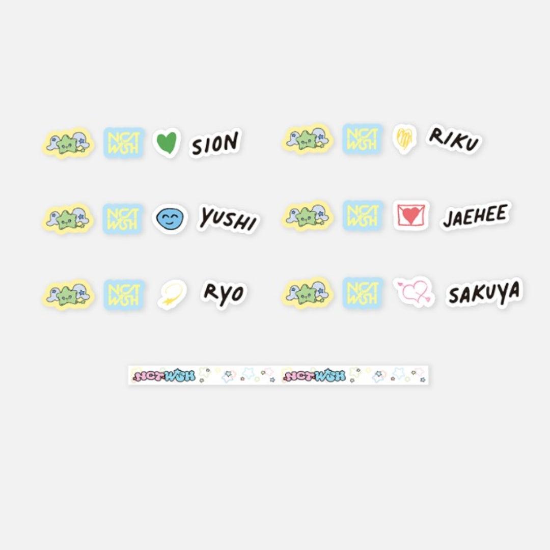 NCT WISH - WISH OFFICIAL MD ROLL MASKING TAPE SET - COKODIVE