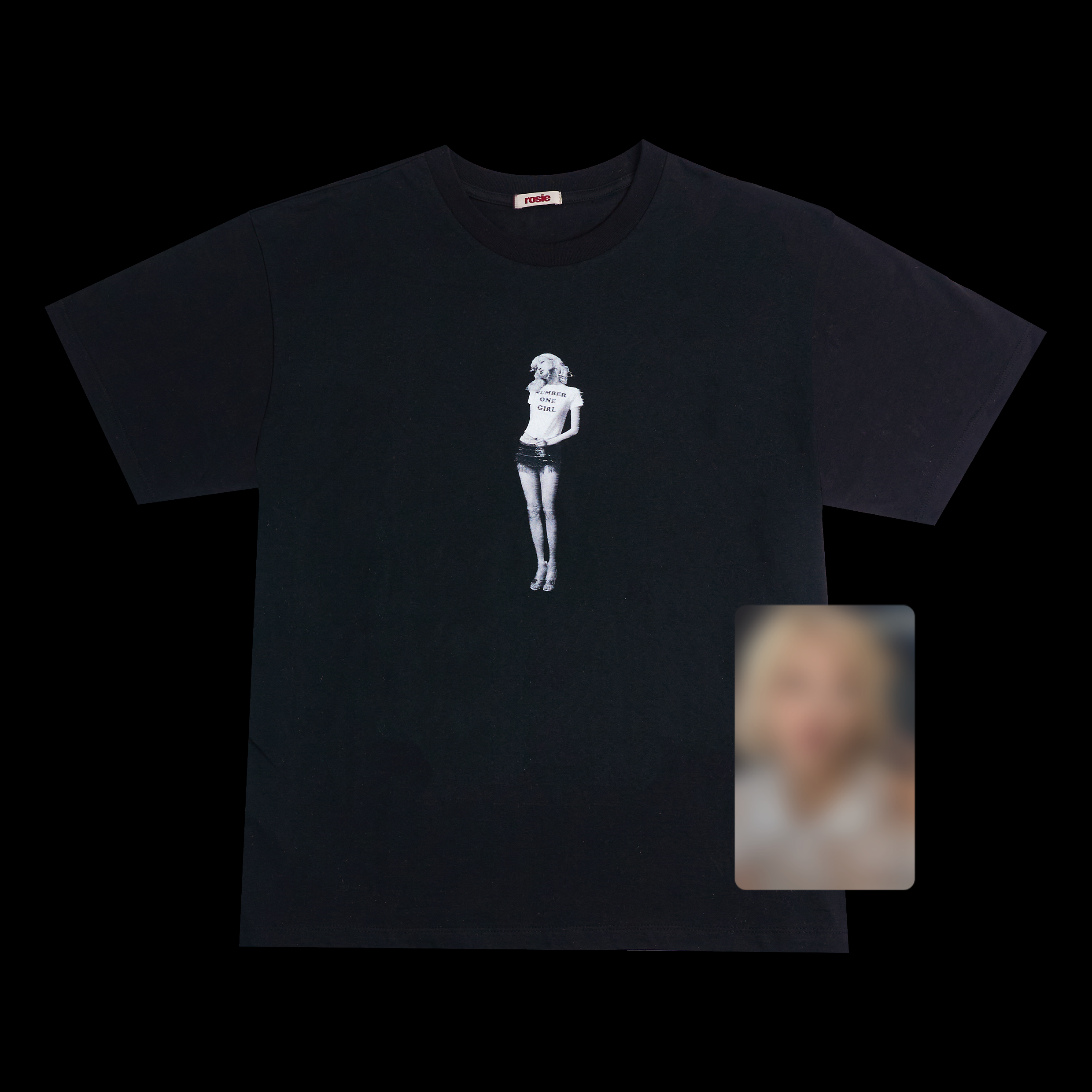 ROSE - ROSIE APT OFFICIAL MD ROSIE BLACK T-SHIRT ROSE - ROSIE APT OFFICIAL MD ROSIE BLACK T-SHIRT