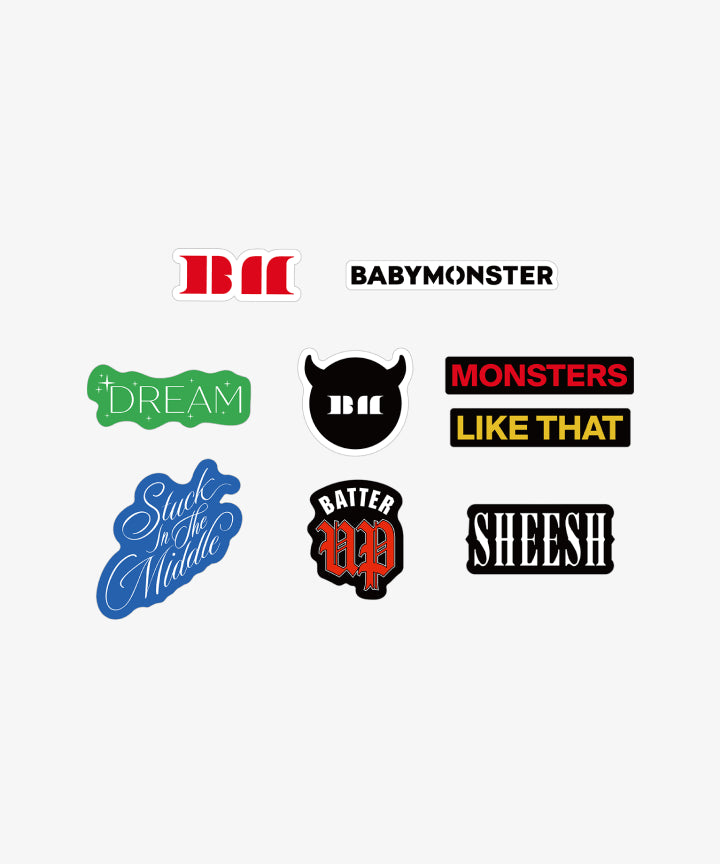 BABYMONSTER - SEE YOU THERE OFFICIAL MD LOGO STICKER PACK - COKODIVE
