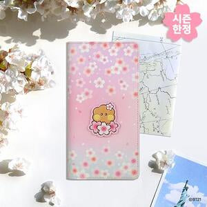 BT21 - CHERRY BLOSSOM LEATHER PATCH PASSPORT COVER L SHOOKY - COKODIVE