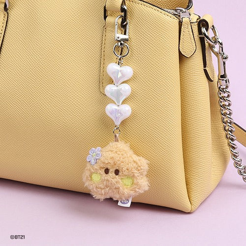 BT21 - MININI BEADS PLUSH KEYRING FACE - COKODIVE