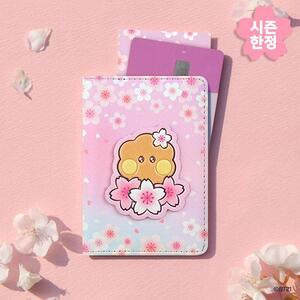 BT21 - CHERRY BLOSSOM LEATHER PATCH CARD CASE SHOOKY - COKODIVE