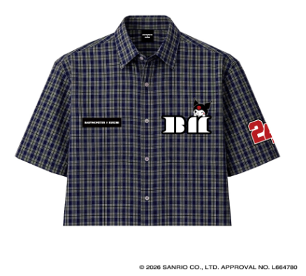 BABYMONSTER - BABAYMONSTER X KUROMI JAPAN OFFICIAL MD SHORT SHIRT (BLUE) - COKODIVE