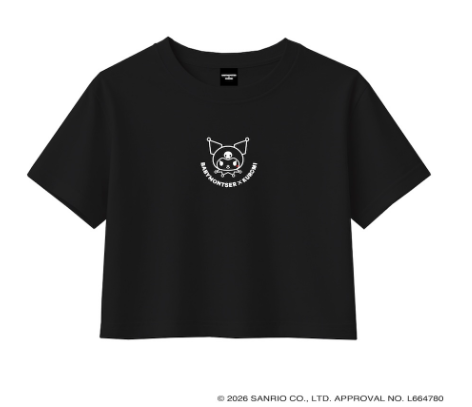 BABYMONSTER - BABAYMONSTER X KUROMI JAPAN OFFICIAL MD SHORT T-SHIRT (BLACK) - COKODIVE