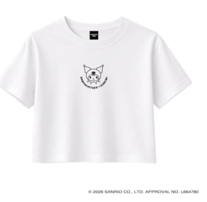 BABYMONSTER - BABAYMONSTER X KUROMI JAPAN OFFICIAL MD SHORT T-SHIRT (WHITE) - COKODIVE