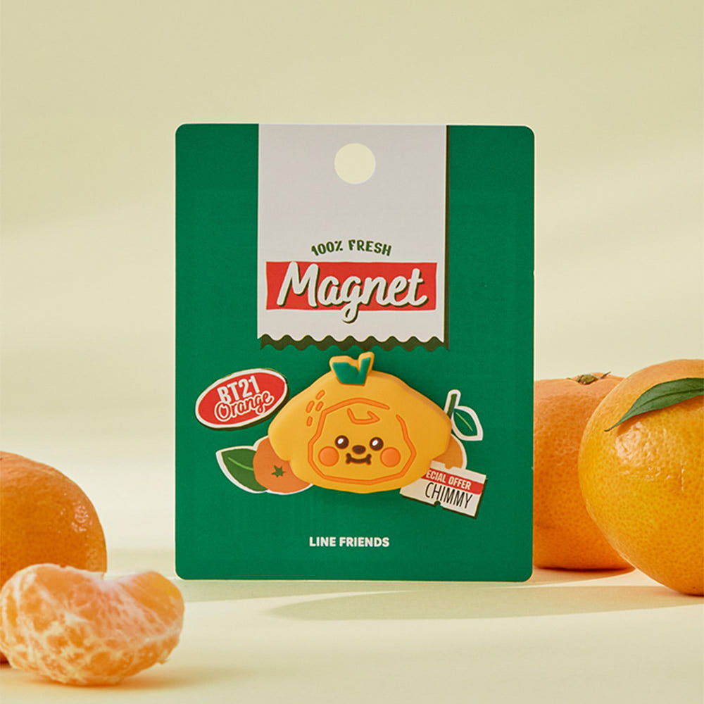 BT21 - ORANGE PARTY OFFICIAL MD BABY SILICON MAGNET - COKODIVE