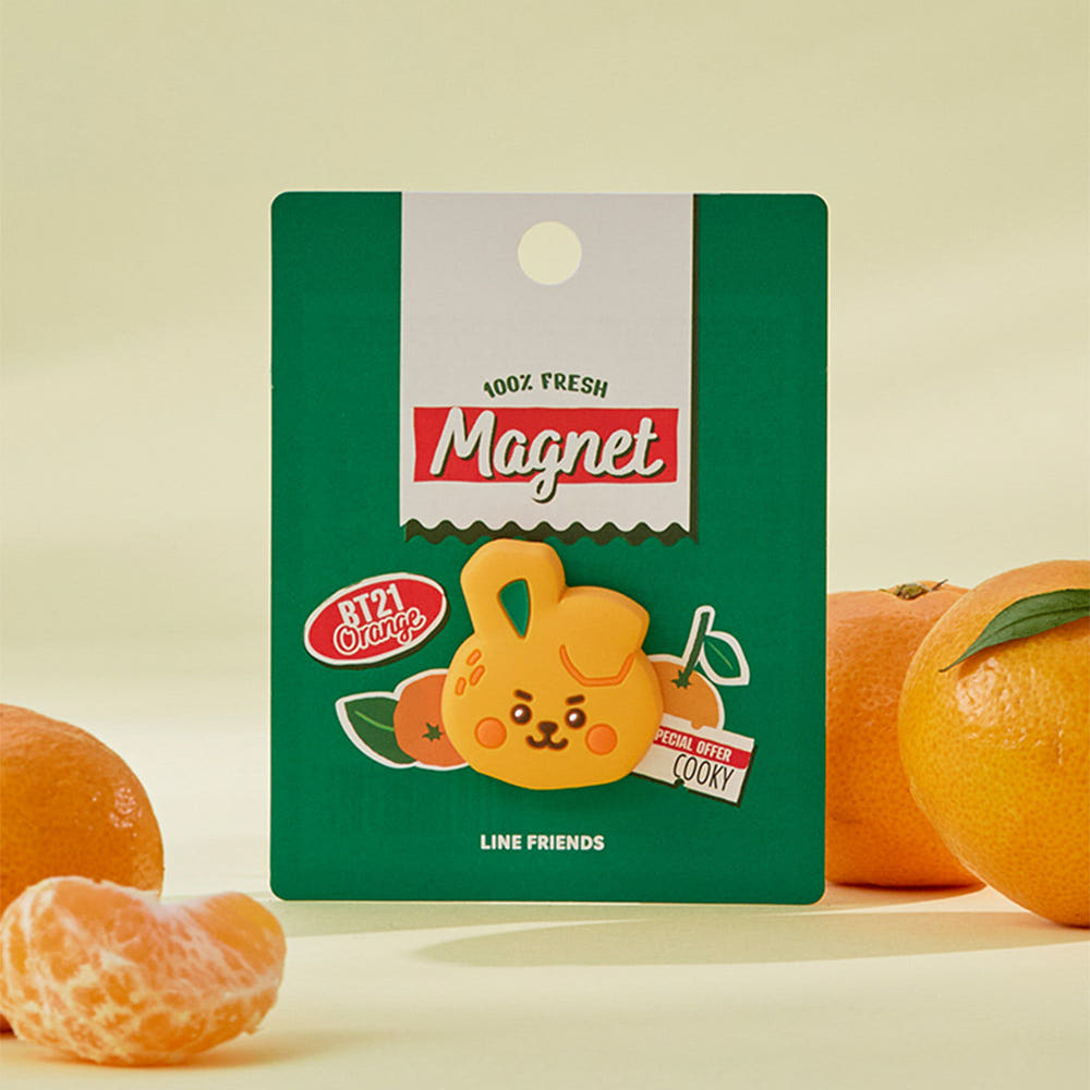 BT21 - ORANGE PARTY OFFICIAL MD BABY SILICON MAGNET - COKODIVE