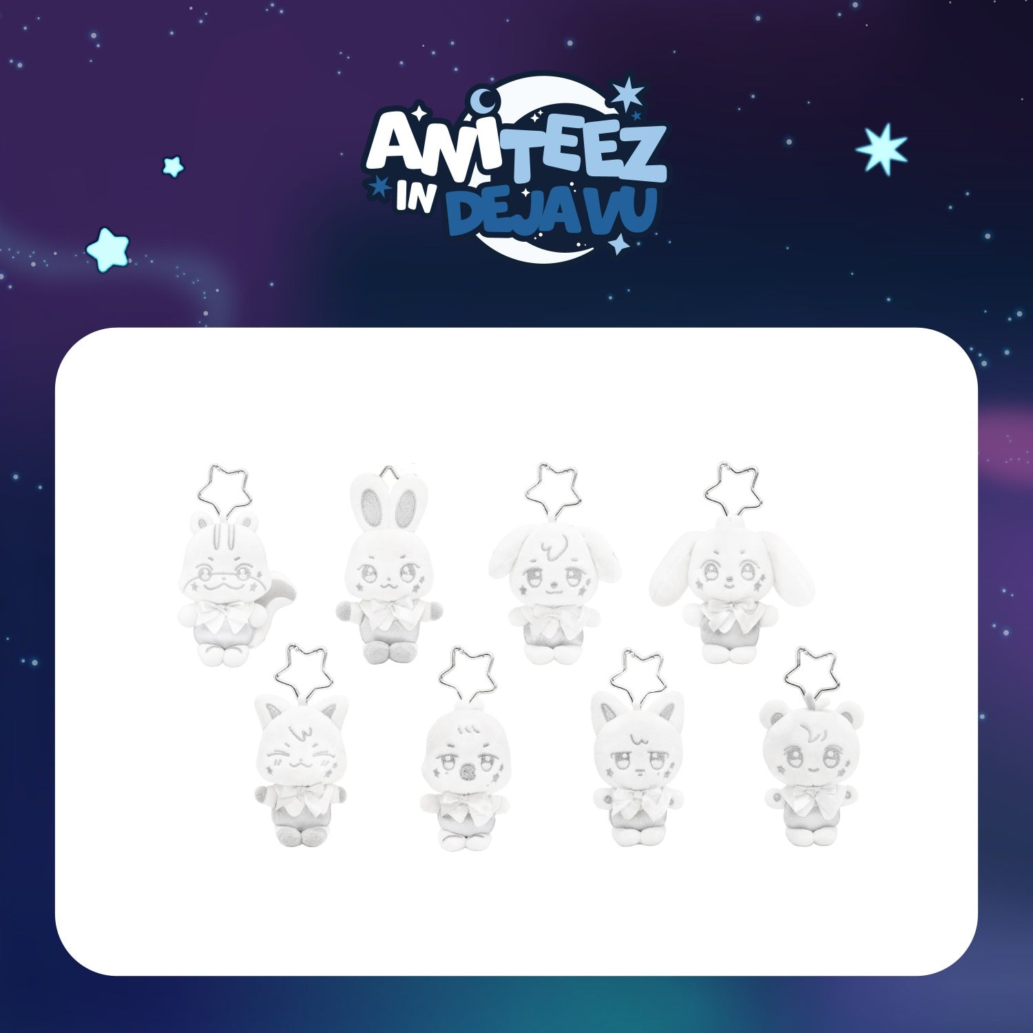 ATEEZ - ANITEEZ IN DEJAVU POP UP OFFICIAL MD SILVER ANITEEZ PLUSH KEYRING - COKODIVE