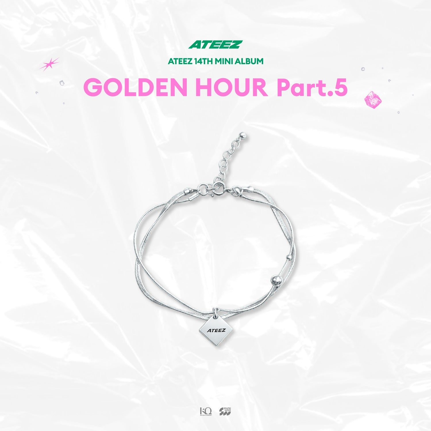 ATEEZ - GOLDEN HOUR : PART.5 POP UP OFFICIAL MD 925 SILVER BRACELET - COKODIVE