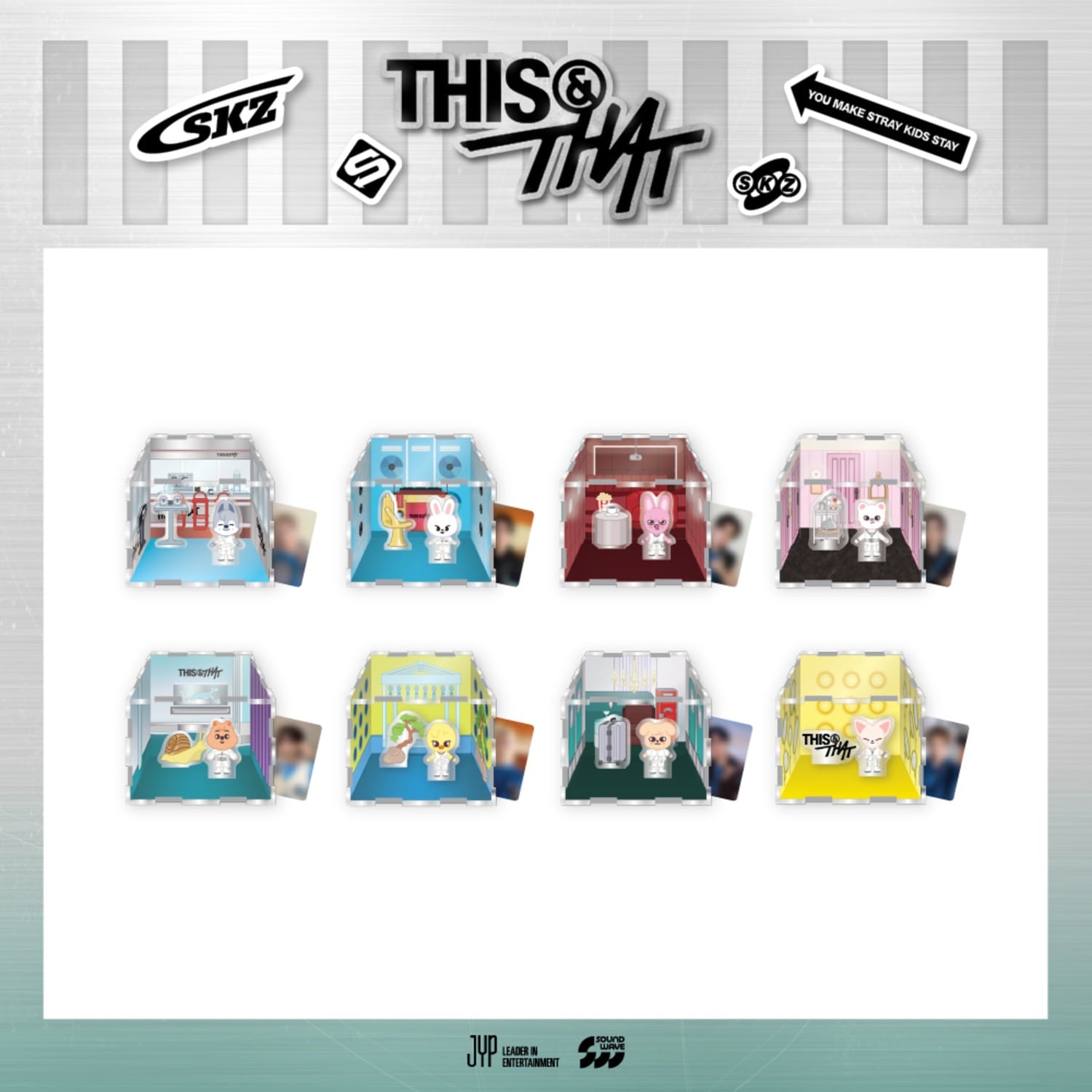 STRAY KIDS - THIS & THAT POP UP OFFICIAL MD SKZOO ACRYLIC CONTAINER BOX - COKODIVE