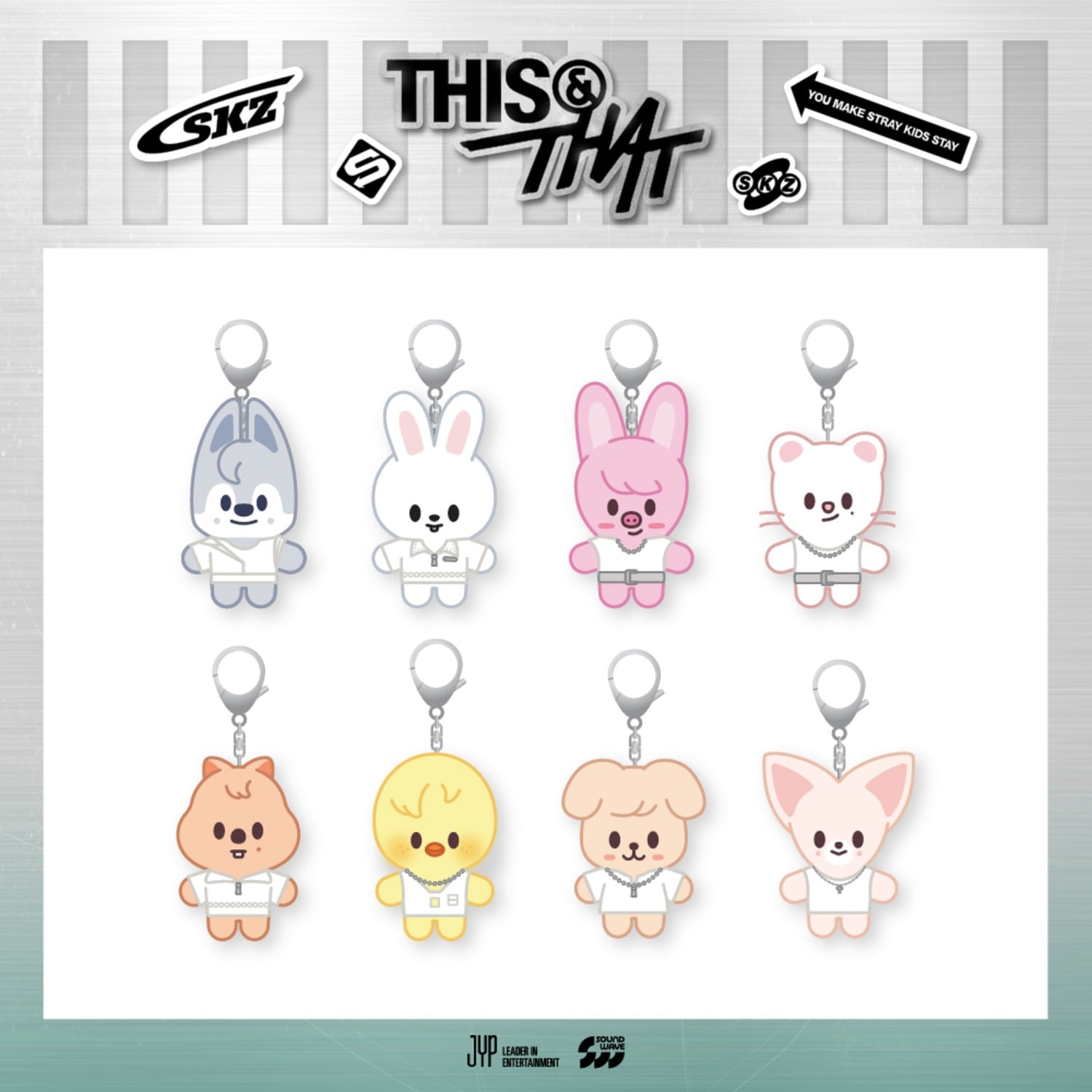 STRAY KIDS - THIS & THAT POP UP OFFICIAL MD SKZOO COSTUME PLUSH KEYRING - COKODIVE