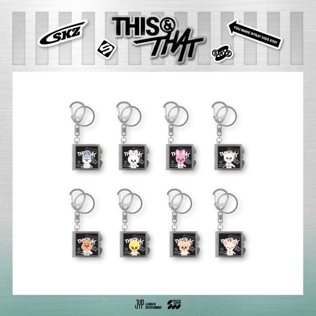 STRAY KIDS - THIS & THAT POP UP OFFICIAL MD SKZOO MIRROR KEYRING - COKODIVE