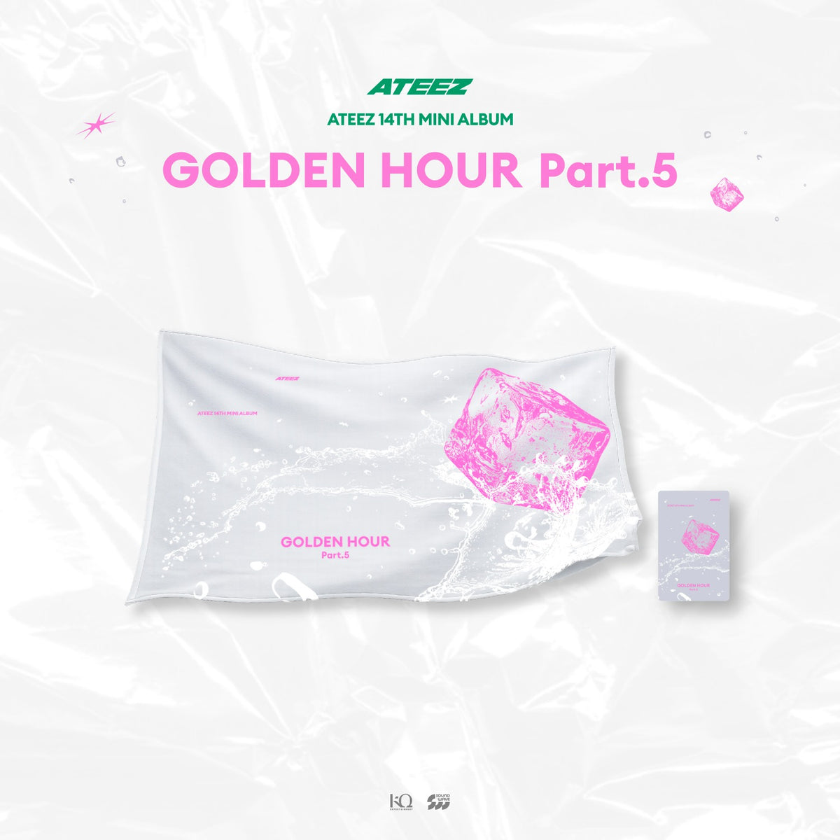 ATEEZ - GOLDEN HOUR : PART.5 POP UP OFFICIAL MD SLOGAN TOWEL - COKODIVE