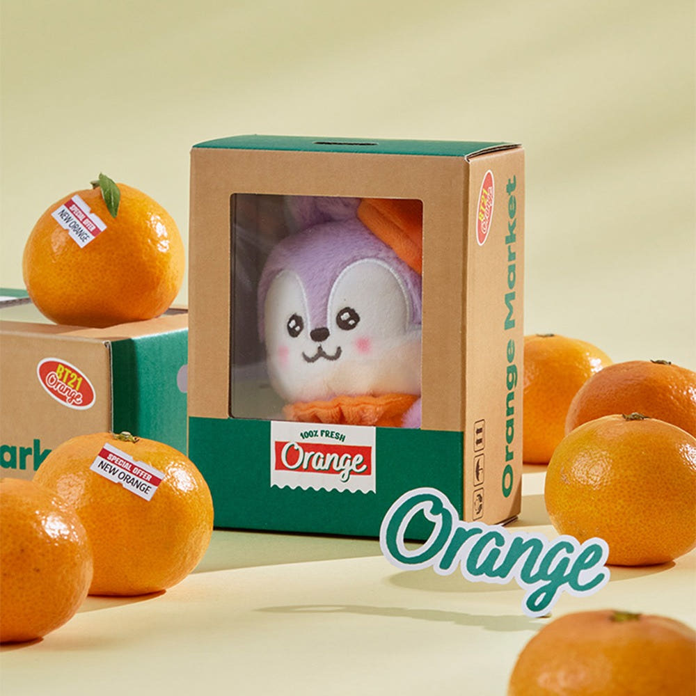 BT21 - ORANGE PARTY OFFICIAL MD BABY SMALL DOLL - COKODIVE