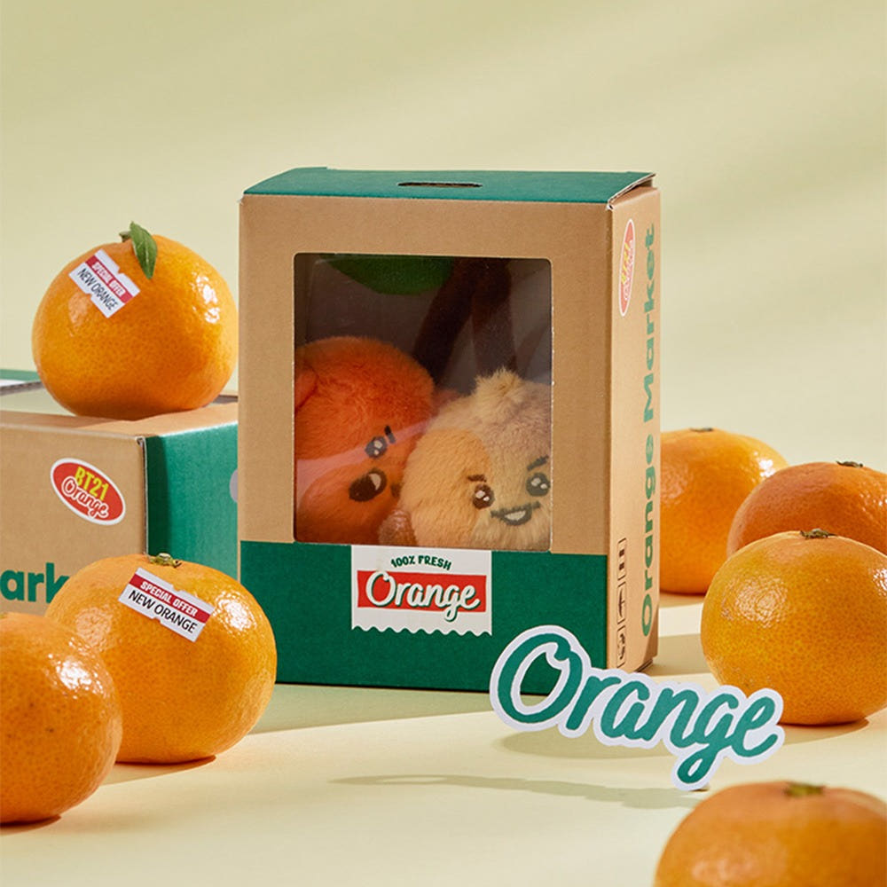 BT21 - ORANGE PARTY OFFICIAL MD BABY SMALL DOLL - COKODIVE