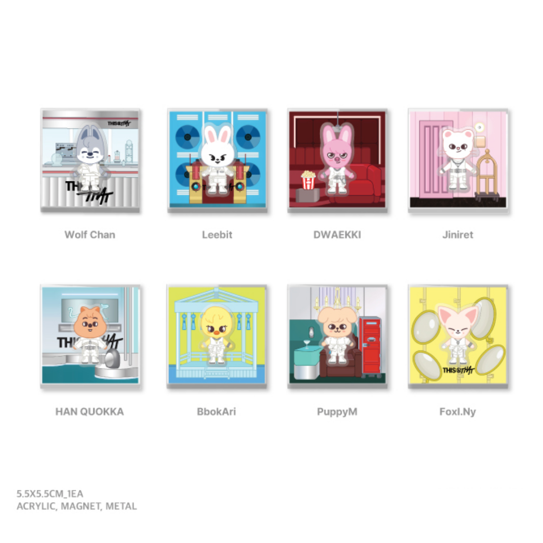 STRAY KIDS - THIS & THAT POP UP OFFICIAL MD SKZOO SPINNING MAGNET - COKODIVE