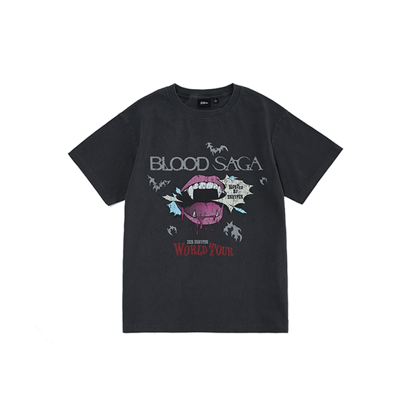 ENHYPEN - BLOOD SAGA WORLD TOUR OFFICIAL MD S/S T-SHIRT (CHARCOAL)