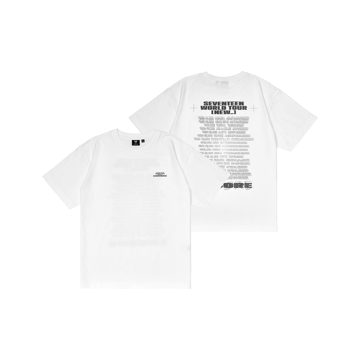 SEVENTEEN - NEW_ WORLD TOUR ENCORE OFFICIAL MD S/S T-SHIRT WHITE - COKODIVE