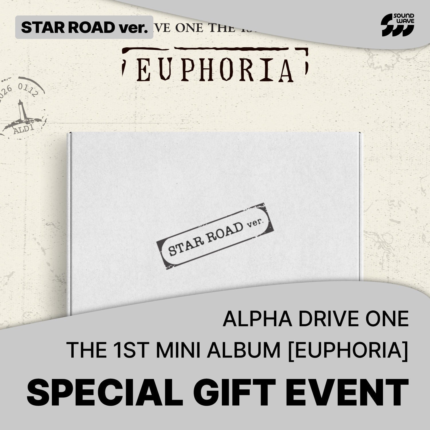 ALPHA DRIVE ONE - EUPHORIA 1ST MINI ALBUM SOUNDWAVE GIFT STAR ROAD VER - COKODIVE