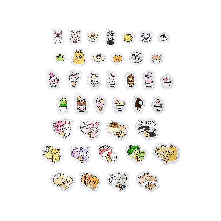 SEVENTEEN - ICE CREAM WITH MINITEEN CHARACTER POP UP OFFICIAL MD STICKER SET - COKODIVE