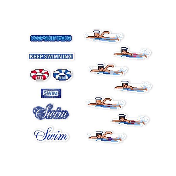 BTS マンネライン　swimステッカー+選べるおまけ BTS - SWIM OFFICIAL MD STICKER SET