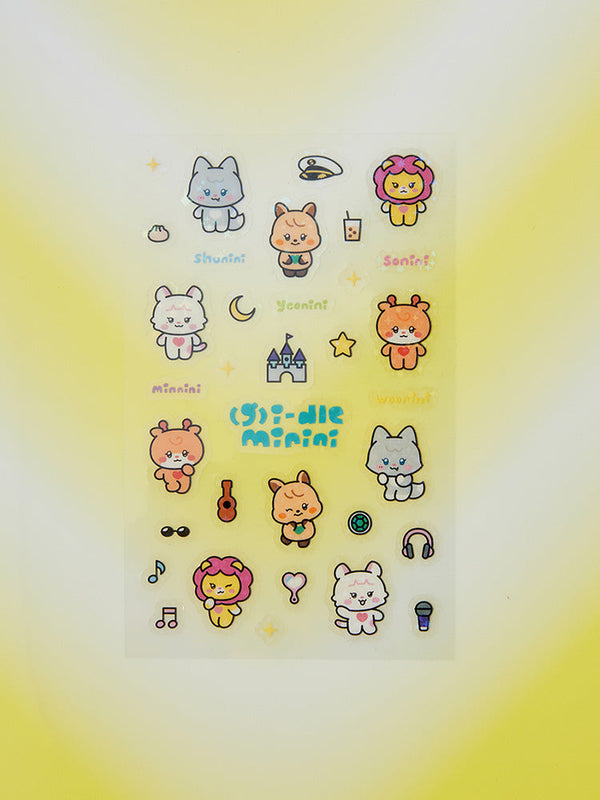 G)I-DLE - KLAXON OFFICIAL MD MININI CLEAR STICKER VER 1