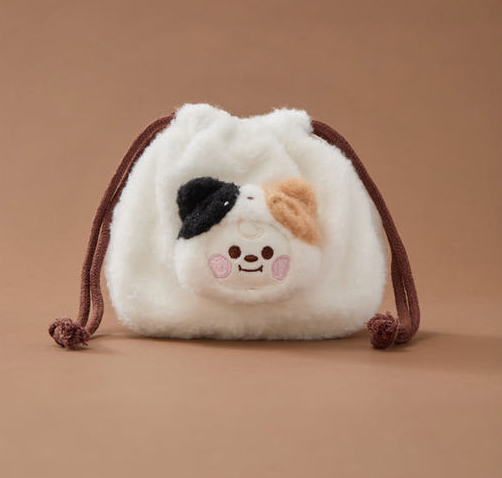 BT21 - BABY MORE FLUFFY FACE DOLL STRING POUCH - COKODIVE