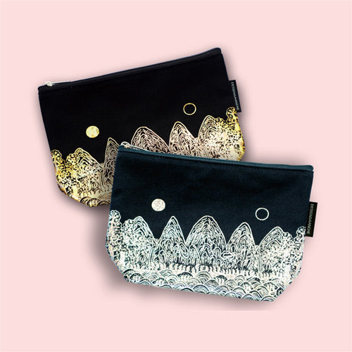 SUN AND MOON AND FIVE PEAKS ZIPPER POUCH - COKODIVE