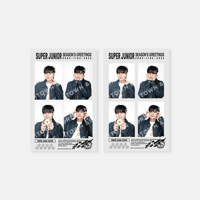 SUPER JUNIOR - 2026 SM ARTIST SEASON'S GREETINGS OFFICIAL MD 4CUT PHOTO SET