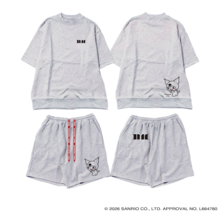 BABYMONSTER - BABAYMONSTER X KUROMI JAPAN OFFICIAL MD SWEAT SET UP (GRAY) - COKODIVE