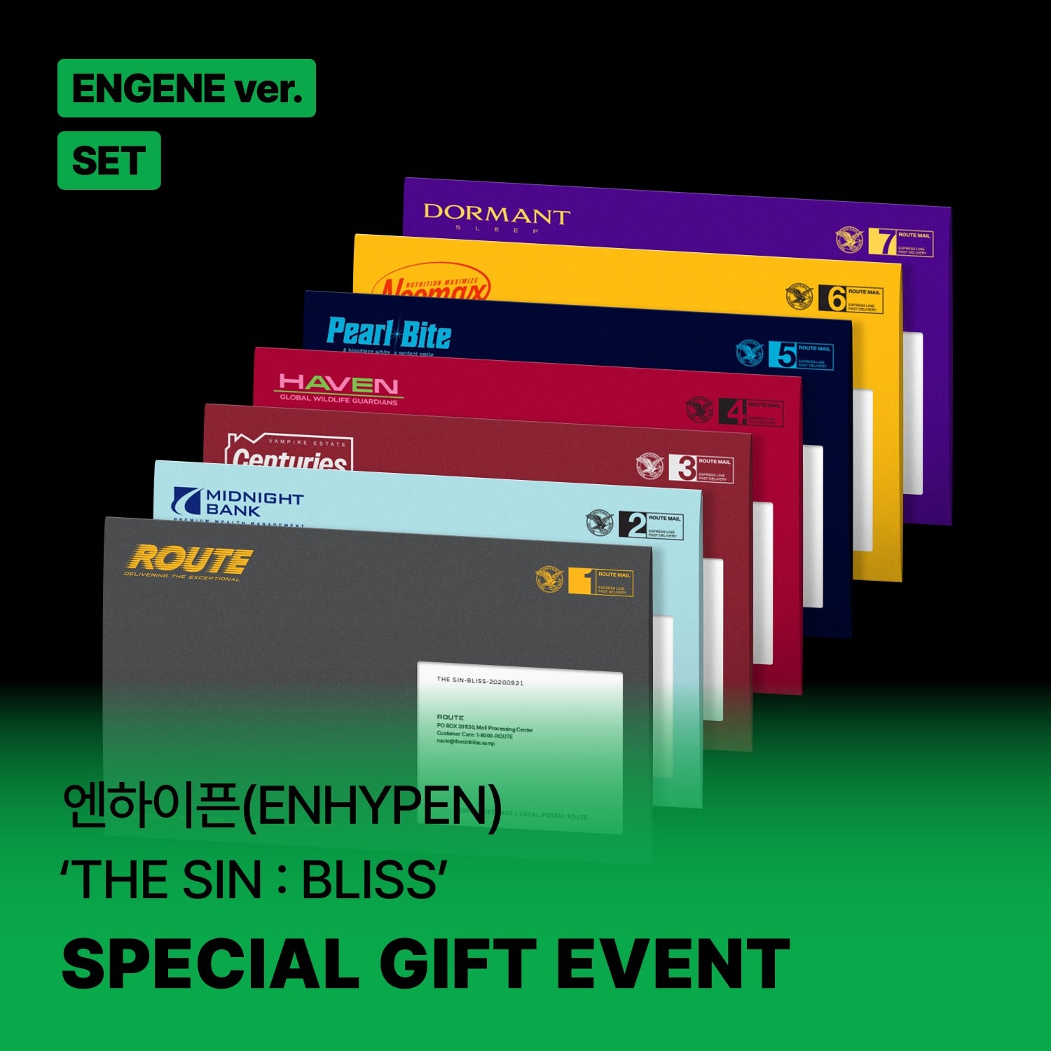 ENHYPEN - THE SIN : BLISS 8TH MINI ALBUM SOUNDWAVE GIFT ENGENE VER SET