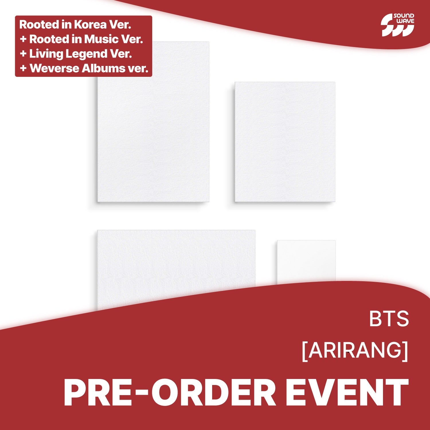 BTS - ARIRANG 5TH ALBUM SOUNDWAVE GIFT STANDARD SET + LIVING LEGEND + WEVERSES ALBUMS VER SET