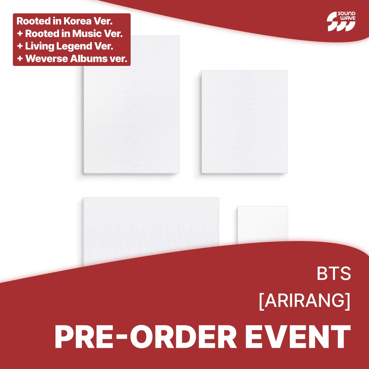 BTS - ARIRANG 5TH ALBUM SOUNDWAVE GIFT STANDARD SET + LIVING LEGEND + WEVERSES ALBUMS VER SET