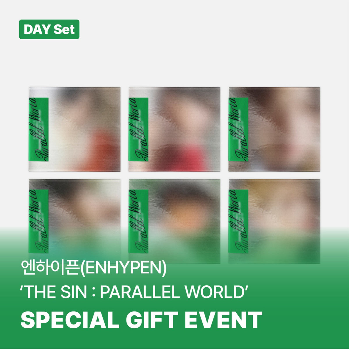 ENHYPEN - THE SIN : PARALLEL WORLD SPIN OFF SINGLE ALBUM SOUNDWAVE GIFT ENGENE VER DAY SET - COKODIVE