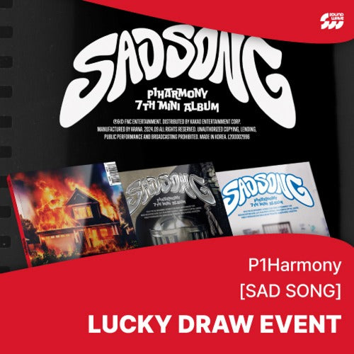 P1HARMONY - SAD SONG 7TH MINI ALBUM PHOTOBOOK SOUNDWAVE LUCKY DRAW EVENT SET - COKODIVE