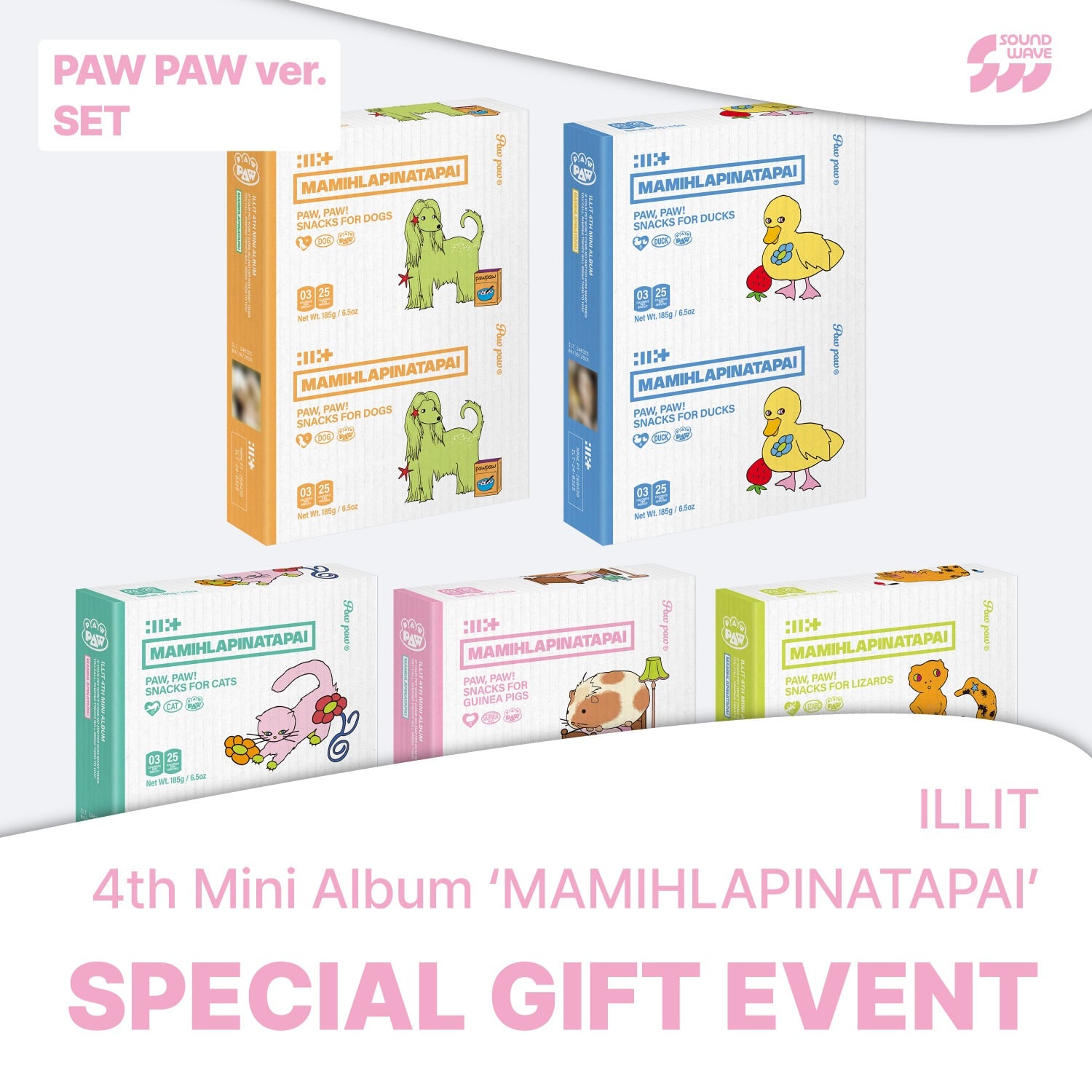 ILLIT - MAMIHLAPINATAPAI 4TH MINI ALBUM SOUNDWAVE GIFT PAW PAW VER SET - COKODIVE