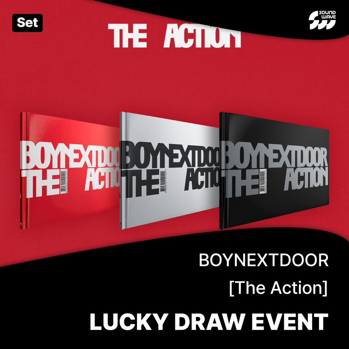 BOYNEXTDOOR - THE ACTION 5TH EP ALBUM SOUNDWAVE LUCKY DRAW EVENT STANDARD SET - COKODIVE