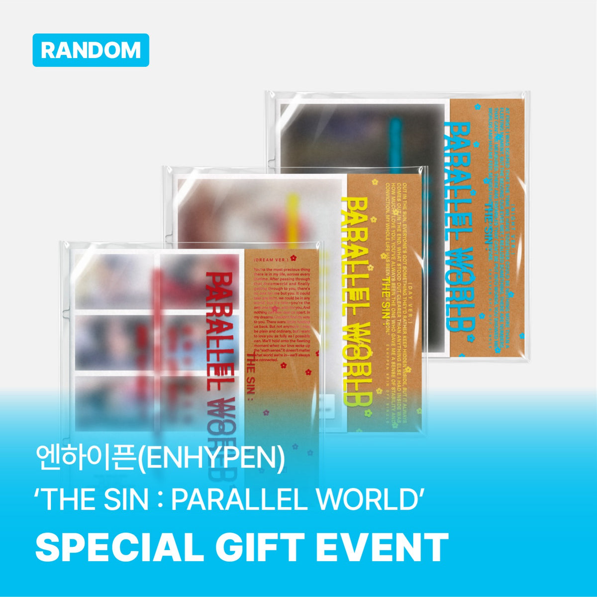 ENHYPEN - THE SIN : PARALLEL WORLD SPIN OFF SINGLE ALBUM SOUNDWAVE GIFT STANDARD VER RANDOM - COKODIVE