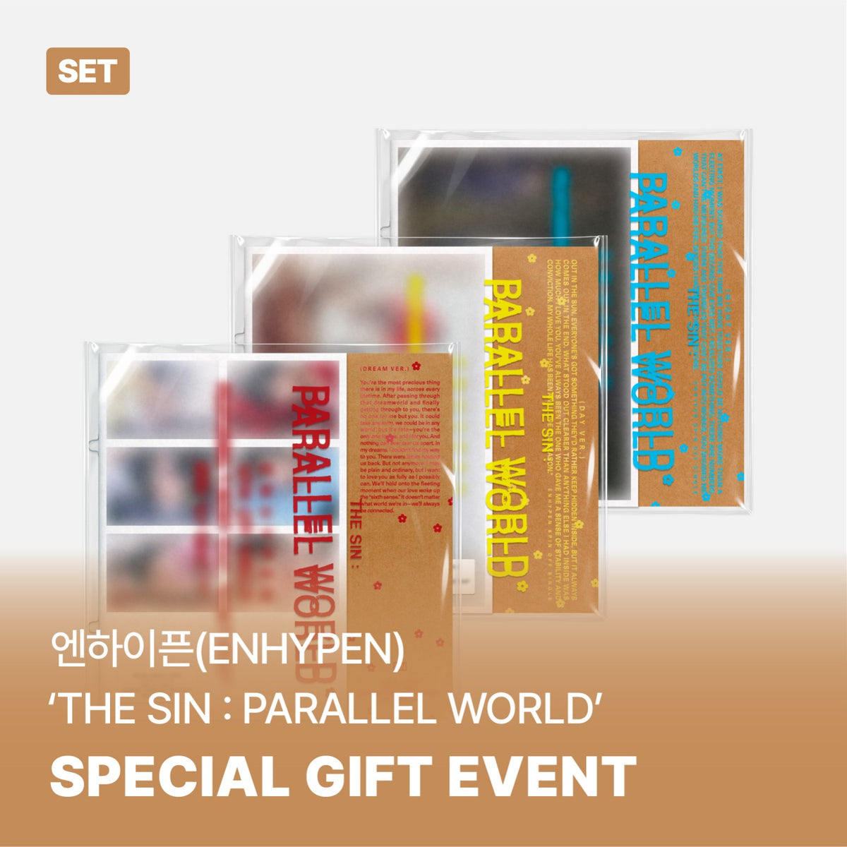 ENHYPEN - THE SIN : PARALLEL WORLD SPIN OFF SINGLE ALBUM SOUNDWAVE GIFT STANDARD VER SET - COKODIVE