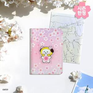BT21 - CHERRY BLOSSOM LEATHER PATCH PASSPORT COVER S CHIMMY - COKODIVE