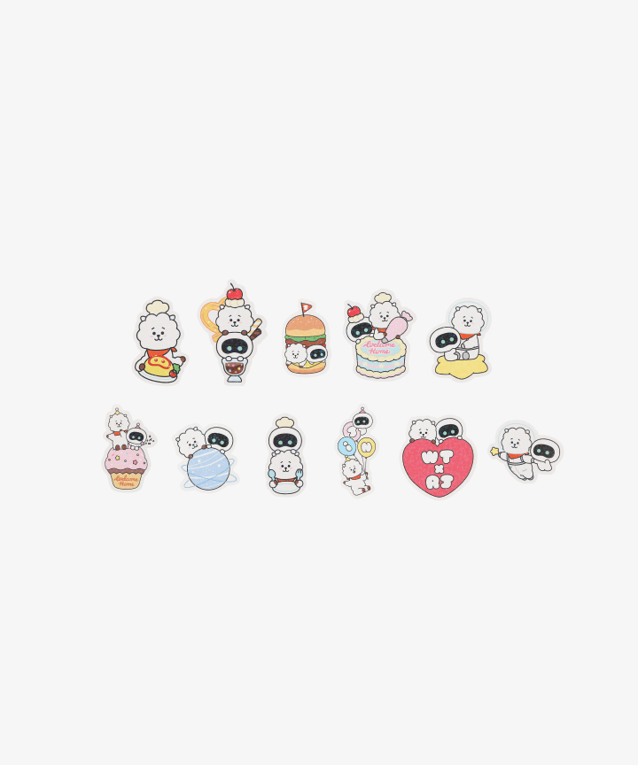 BTS - WOOTTEO X RJ COLLABORATION OFFICIAL MD STICKER SET - COKODIVE