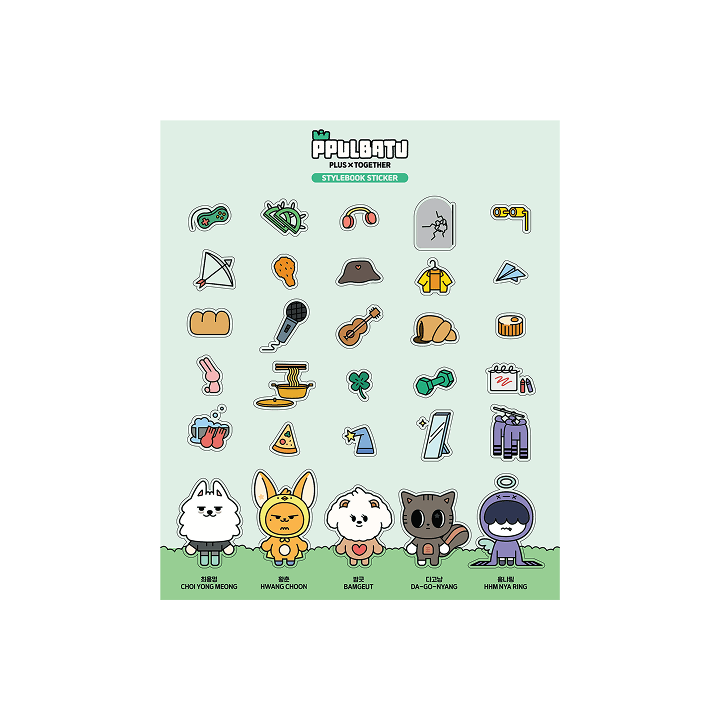 TXT - PPULBATU l THE SEOUL ILLUSTRATION FAIR V.19 OFFICIAL MD STYLEBOOK STICKER - COKODIVE