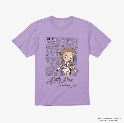 TWICE SANA - BETTY BOOP X SANA OFFICIAL MD T-SHIRT (LAVENDER) - COKODIVE