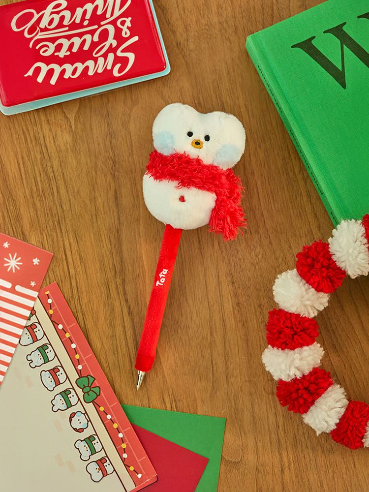 BT21 - MINI MININI PETIT HOLIDAY SNOWMAN DOLL GEL PEN - COKODIVE
